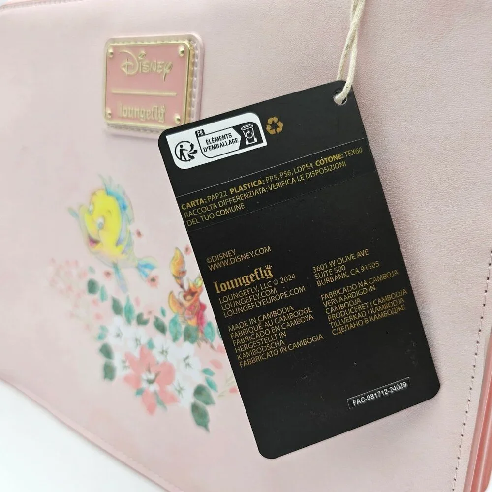 Loungefly Disney The Little Mermaid Ariel Floral Crossbody Bag - Picture 10 of 12